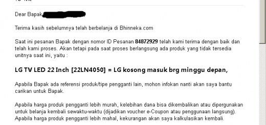 Uneg-Uneg Belanja Online di BHINNEKA.COM