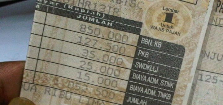 Biaya Resmi Ganti STNK