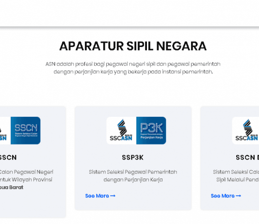 Halaman Pendaftaran Seleksi CPNS 2019 sscn.bkn.go.id